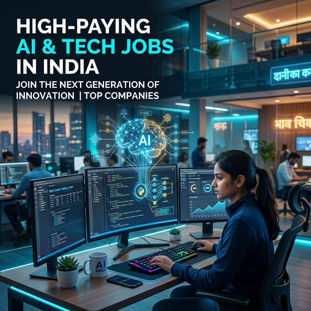 Top 10 High-Paying AI & Tech Jobs in India (2026): Salaries (₹6L - ₹35L), Skills & Complete Non-Coding Roadmap