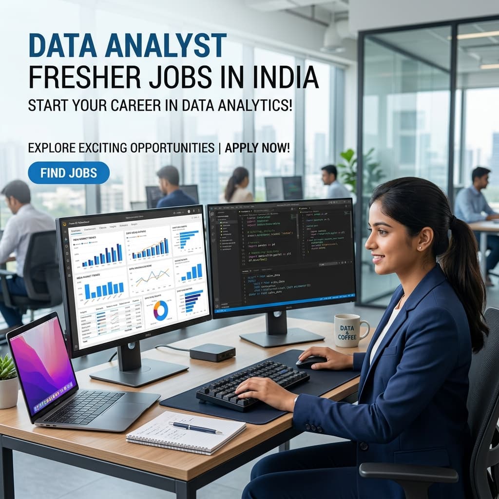 How to Get Data Analyst Fresher Jobs in Delhi NCR, Bangalore & Pune (Salary: ₹3.5L - ₹7.0L)