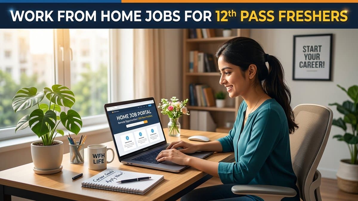 Top 10 Work From Home Jobs for 12th Pass & Freshers in India (2026): Salaries (₹18k - ₹35k), Zero Fees & Direct Apply